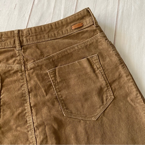 Zara Corduroy Skirt Women’s M Brown Button Front Academia Chocolate Western Boho - Picture 9 of 16